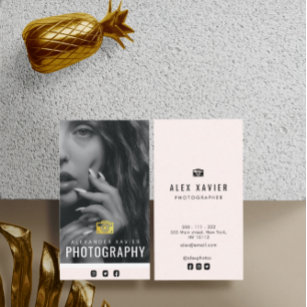 affärskort för modern fotograf visitkort