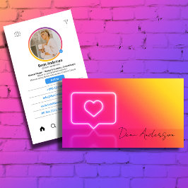 Affärskort för modern Instagram Influencer Visitkort