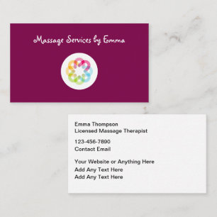 Affärskort för modern massageterapeutisk Logotyp Visitkort