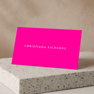 AFFÄRSKORT FÖR MODERN OCH MINIMAL ROSA VISITKORT