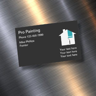 Affärskort för modern Professionell Painter Magnetiska Visitkort