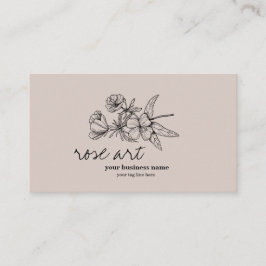 Affärskort för modern Rosa för  Blommigt Visitkort