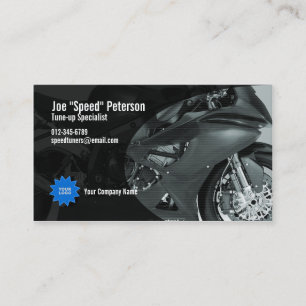 Affärskort för motorcykel 4 i Grått Visitkort