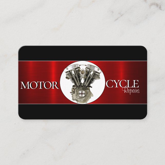 Affärskort för motorcykel i snyggt visitkort (Framsida)