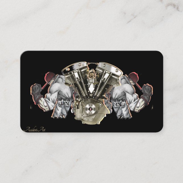 Affärskort för motorcykel i snyggt visitkort (Framsida)