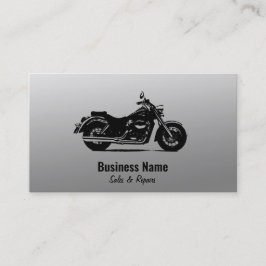 Affärskort för motorcyklar | Svart övertoning Silv