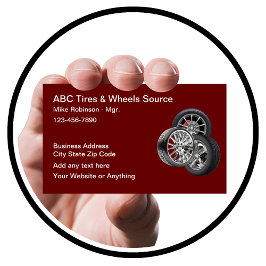 Affärskort för motorfordonsservice Däck Visitkort