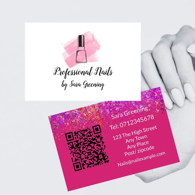 Affärskort för nagelsalon nagel professionell visitkort (Nail Bar Business card)