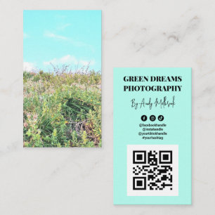Affärskort för naturfotografi QR-kod Visitkort