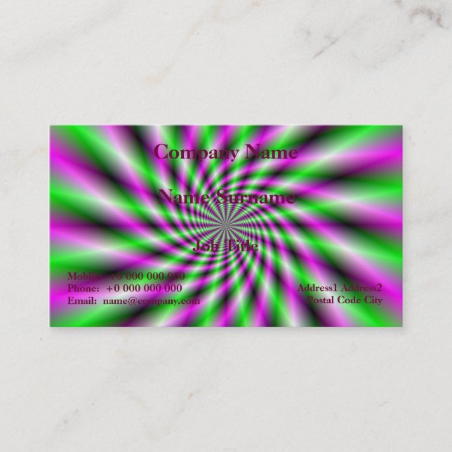 Affärskort för nycentrifugeringshjul visitkort (Framsida)