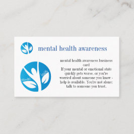 Affärskort för ökad medvetenhet om psykisk hälsa visitkort