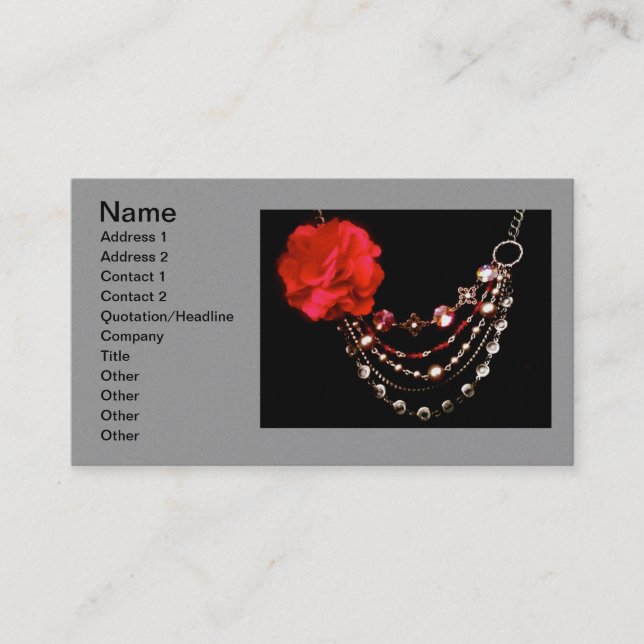 Affärskort för online juvelry Store Visitkort (Framsida)