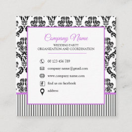 Affärskort för organisatörer av bröllopsfester fyrkantigt visitkort