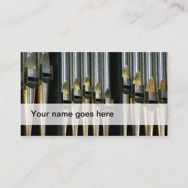 affärskort för orgelmusik visitkort (Framsida)