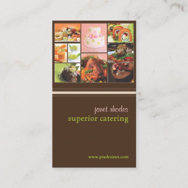 affärskort för ost eller Catering Visitkort (Framsida)