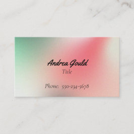 Affärskort för övertoning av Grönt vid enkel Rosa Visitkort