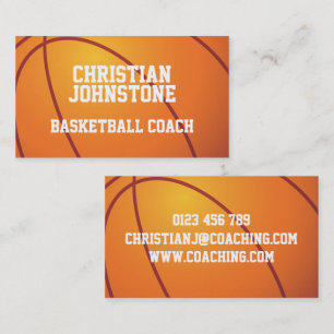 Affärskort för personlig Basketball Coach Visitkort
