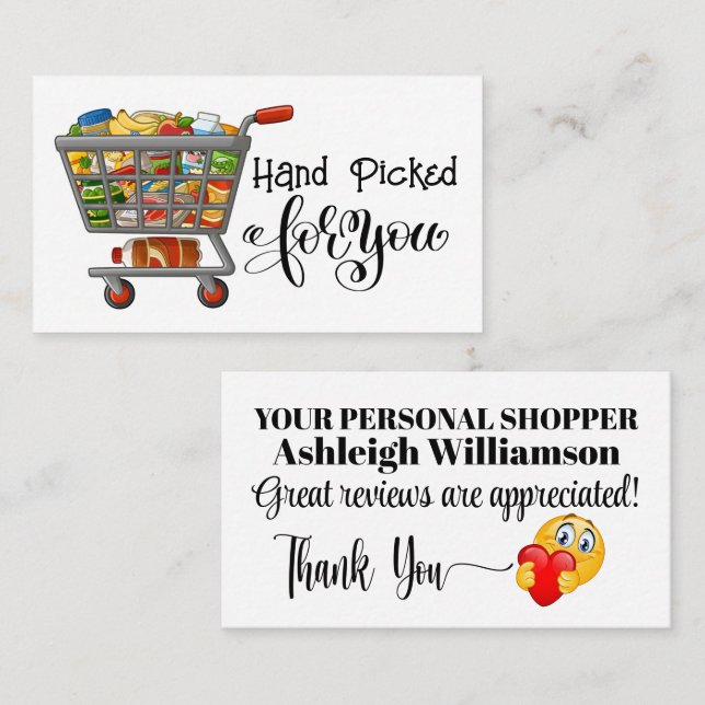 AFFÄRSKORT FÖR PERSONSKÖPPARE VISITKORT (Fram/baksida)