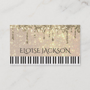 affärskort för pianist elegant visitkort