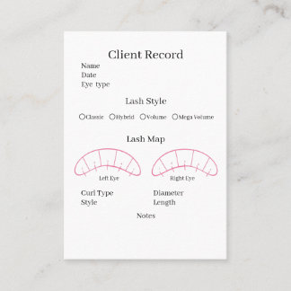 Affärskort för postformulär för Eyelash-tilläggskl Visitkort