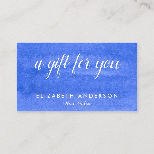 Affärskort för presenter för vattenfärgsperiwinkle visitkort (Framsida)
