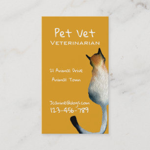 Affärskort för professionell av veterinär visitkort