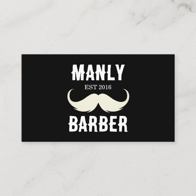 affärskort för professionell barber shop visitkort (Framsida)