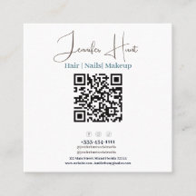 affärskort för professionell med QR-kod