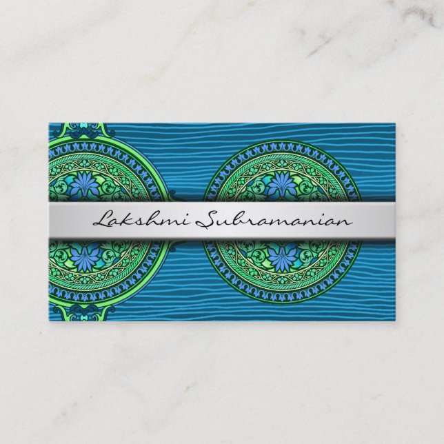 Affärskort för Professionellen Modern India Disks Visitkort (Framsida)