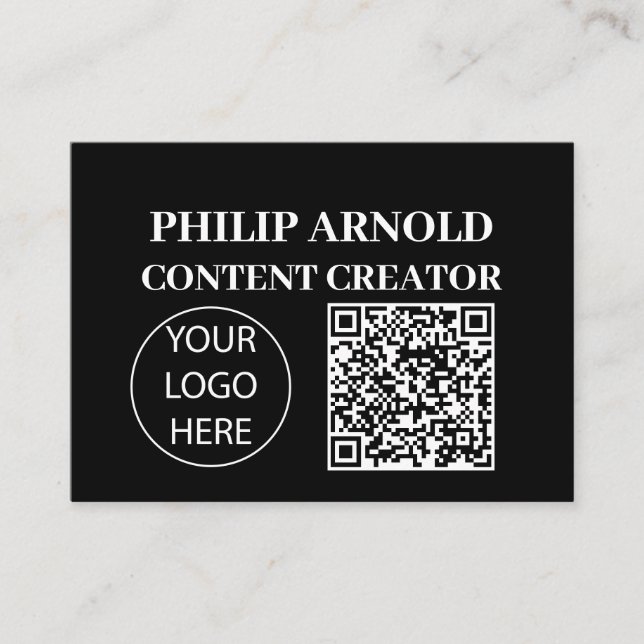 Affärskort för QR-kod och logotyp Visitkort (Framsida)