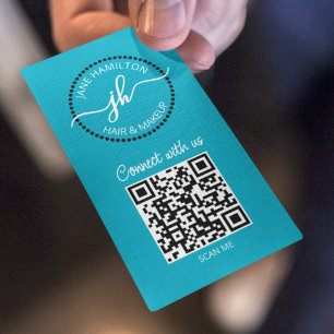 Affärskort för QR-kodcirkel, Logotyp Visitkort
