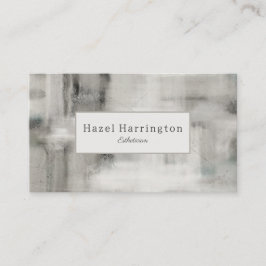 Affärskort för QR-Neutralt, Abstrakt, Mjuk Grått Visitkort