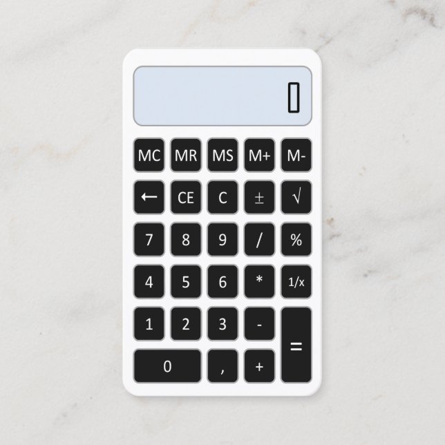 affärskort för räknarverktyg visitkort (Framsida)