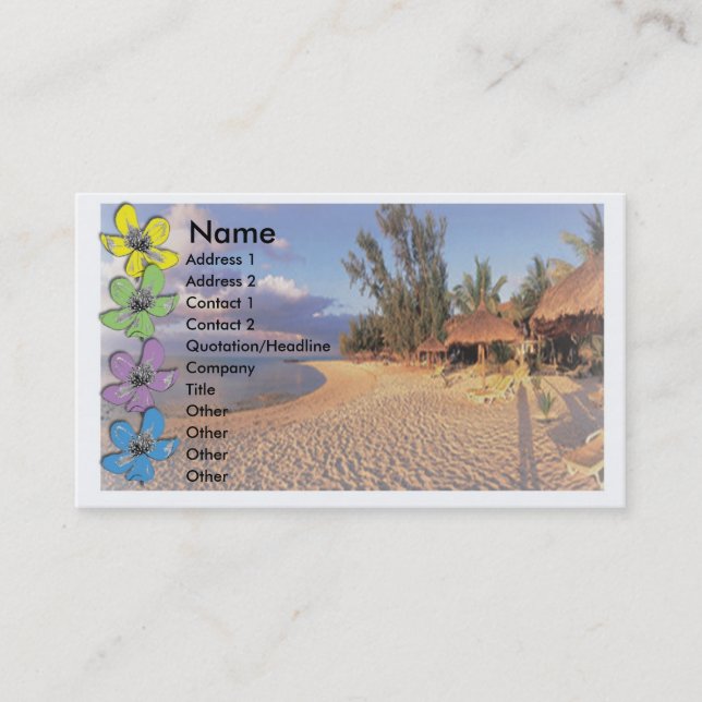 Affärskort för resor visitkort (Framsida)