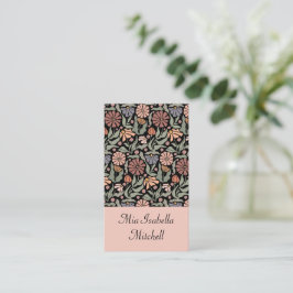 Affärskort för returrosblommor för Vintage Visitkort