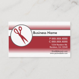 Affärskort för rödvita tonsaxar visitkort