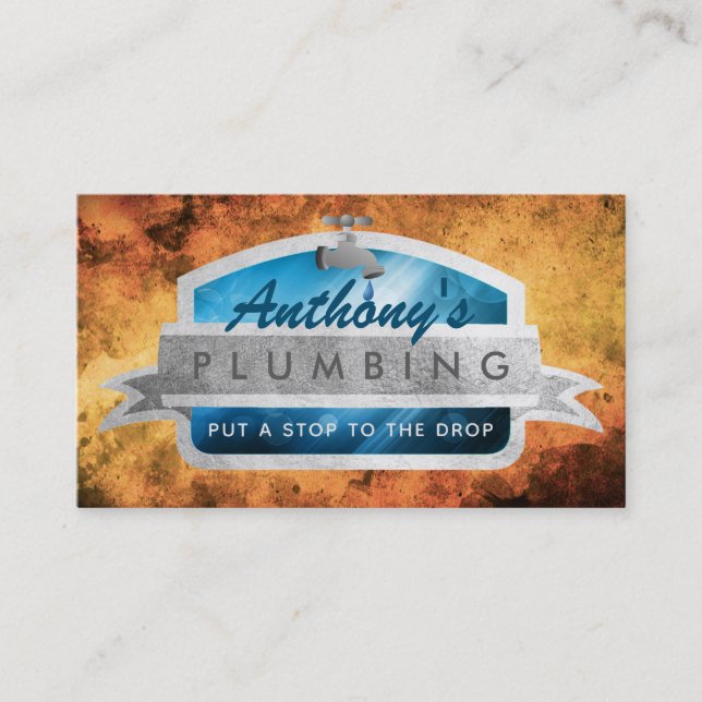 Affärskort för rörmokare visitkort (Framsida)