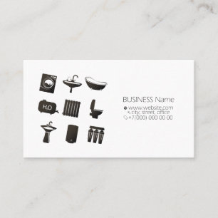 Affärskort för rörmokertjänst visitkort