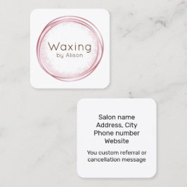 Affärskort för rosa av  fyrkantigt visitkort