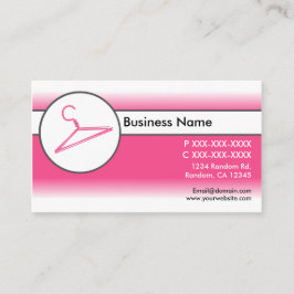 affärskort för rosa av vita tonkläder visitkort