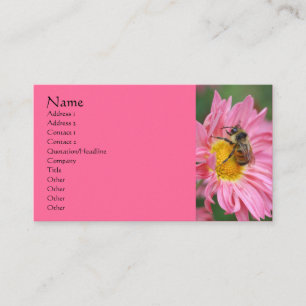 Affärskort för rosa Daisy Be-Blomsterfotografi Visitkort
