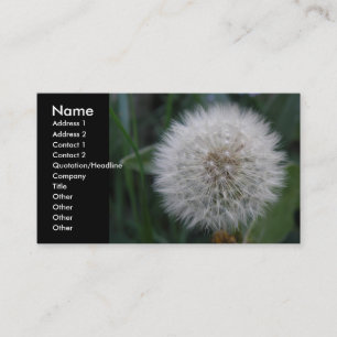 Affärskort för sådd av Dandelion Flower Anpassning Visitkort
