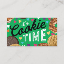 Affärskort för scout Cookie för flickor