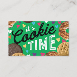 Affärskort för scout Cookie för flickor Visitkort
