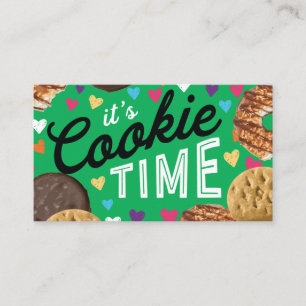 Affärskort för scout Cookie för flickor Visitkort
