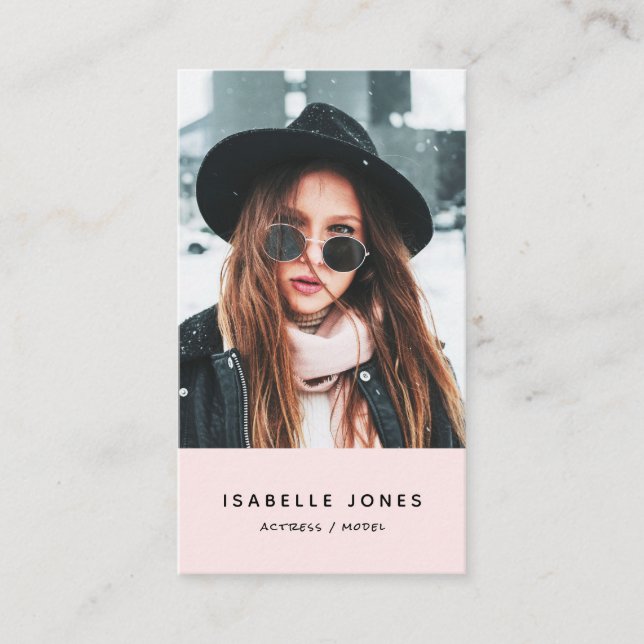 Affärskort för singer-dansarfoto för Actor Model-s Visitkort (Framsida)