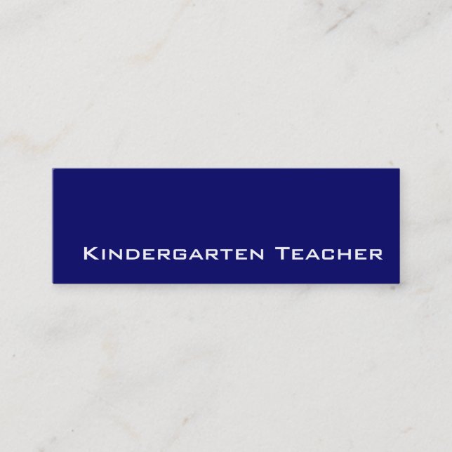 Affärskort för sjövit Kindergarten-lärare Mini Visitkort (Framsida)