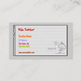 Affärskort för skollärare visitkort
