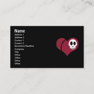 Affärskort för Skull Heart Visitkort