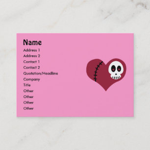 Affärskort för Skull Heart Visitkort